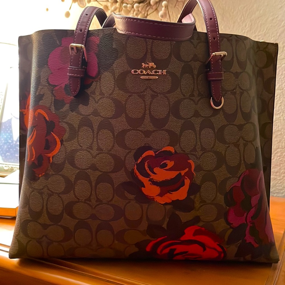 Coach floral tote
